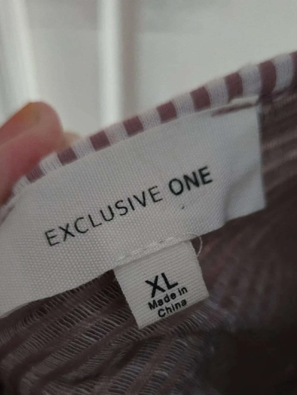 Exclusive One Striped Short-Sleeve Peplum Babydoll Top in Maroon Stripe-Size XL